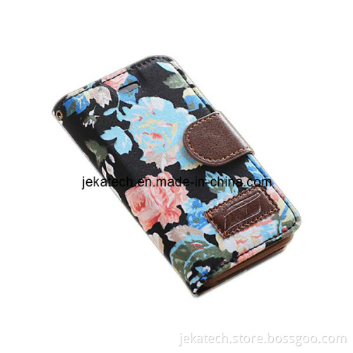 for iPhone 4S Flower Leather Case